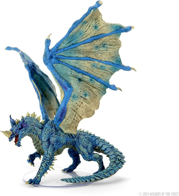 WizKids D&D Icons of The Realms: Blauer Drache für Erwachsene Figur | DnD Miniaturen Blau für Erwach