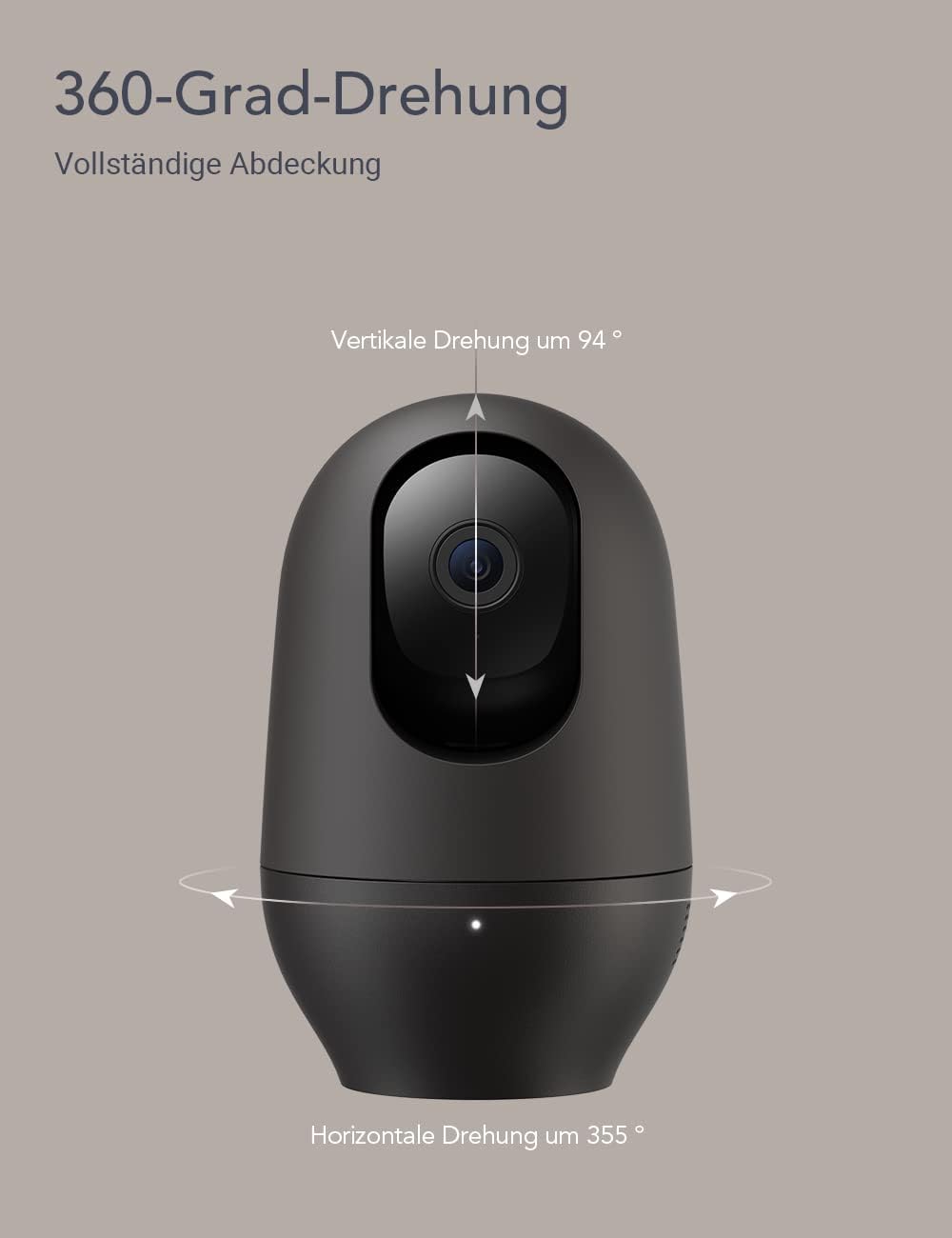 nooie Babyphone mit Kamera 2K, 360° Babyphone WLAN Überwachungskamera innen, Hundekamera mit App, Be