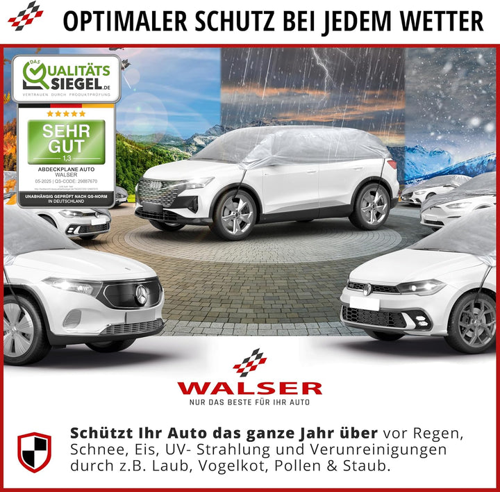 WALSER Abdeckplane Auto All Weather Basic, Abdeckplane wasserdicht, 100% wetterfeste Auto Abdeckplan