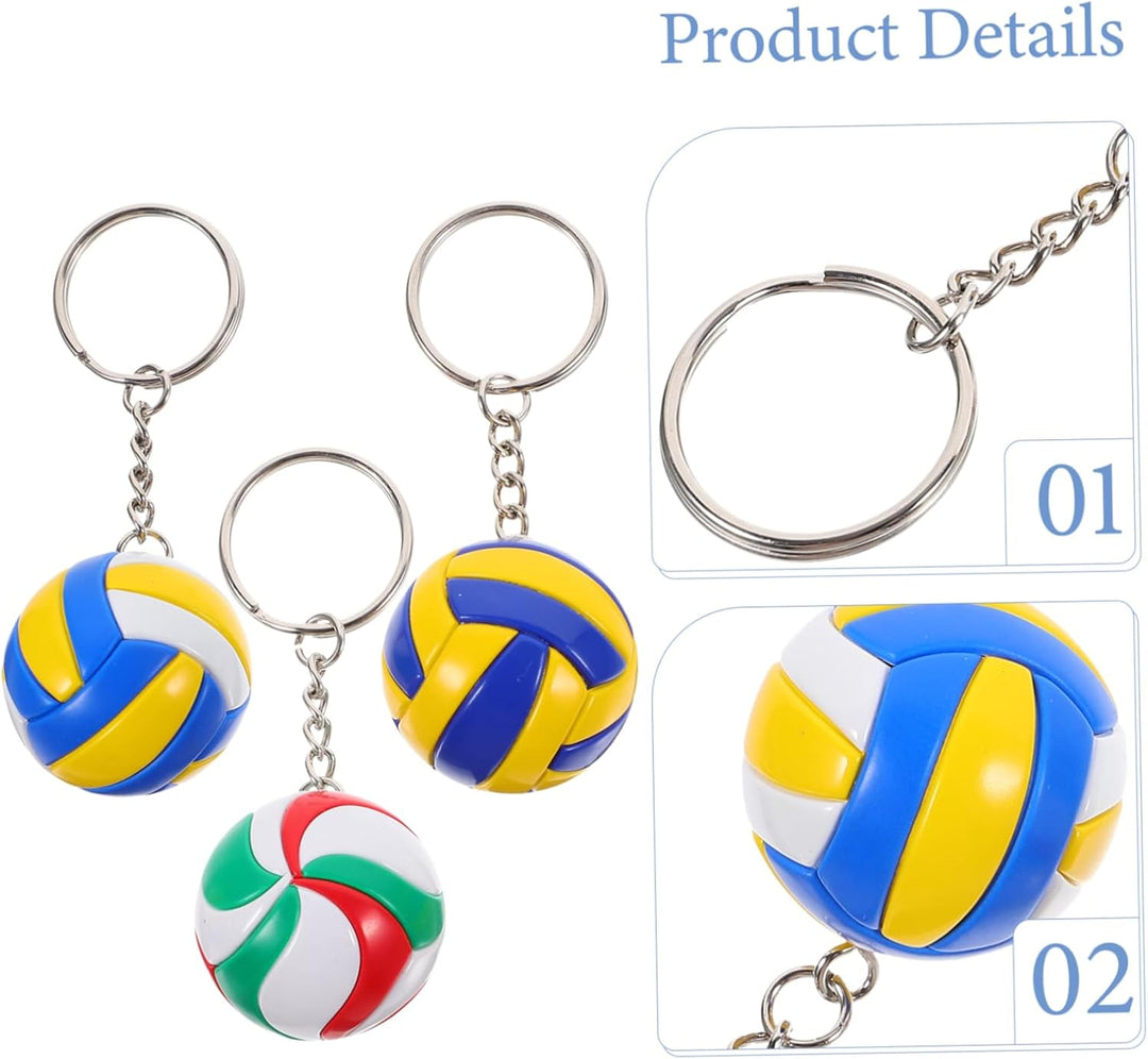 CLISPEED 15 Pcs Volleyball Schlüsselanhänger Übung Zubehör Rucksack Zubehör Volleyball Schlüsselanhä