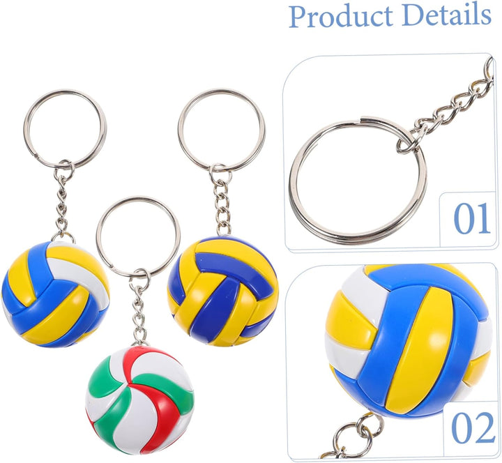 CLISPEED 15 Pcs Volleyball Schlüsselanhänger Übung Zubehör Rucksack Zubehör Volleyball Schlüsselanhä