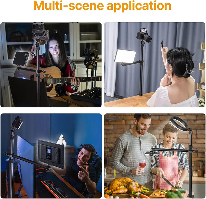 Kamera Tischhalterung, ULANZI LS02 Kamera Tischstativ, 44cm-105cm Einstellbar, Overhead Stativ für S