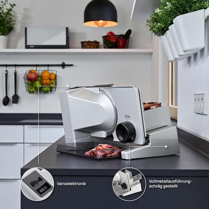 ritter Allesschneider serano 7 Duo Plus, elektrischer Allesschneider mit Gleichstrommotor, made in G