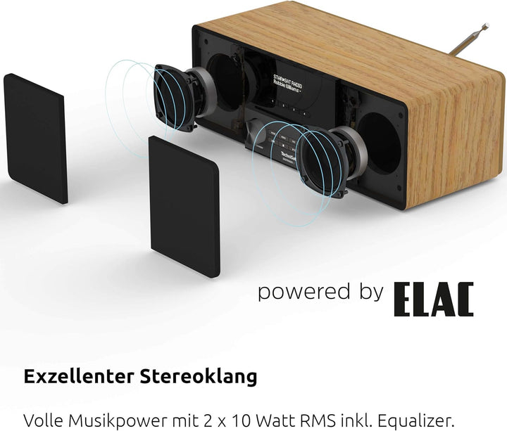 TechniSat DIGITRADIO 3 - Stereo DAB Radio Kompaktanlage (DAB+, UKW, CD-Player, Bluetooth, USB, Kopfh