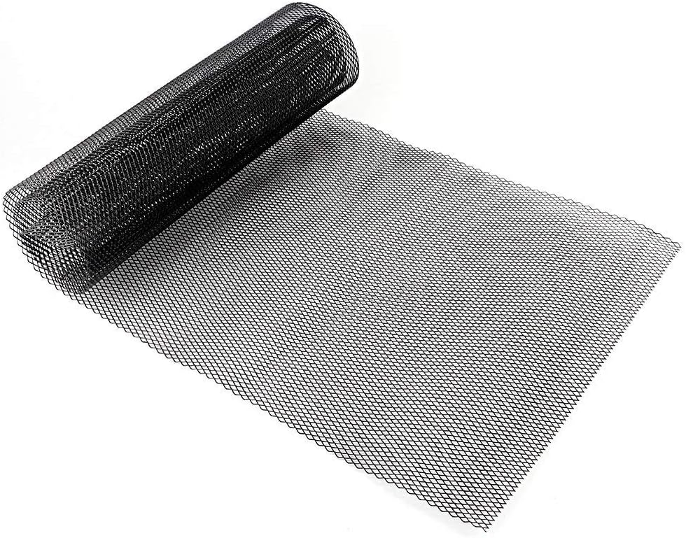 3x6mm Kühlergrill Gitter Alu Renngitter, 100x33cm Auto Kühlergrill Mesh Blatt Gitter Körper Stosssta