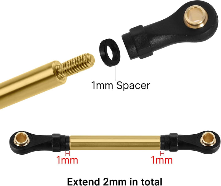 INJORA 8PCS Messing High Clearance Lenker Set für 1/18 RC Crawler TRX4M High Trail K10