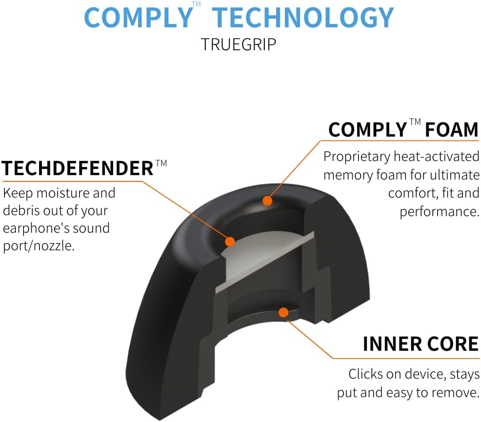 Comply Schaumstoff-Ohrstöpsel für Samsung Galaxy Buds Pro, ultimativer Komfort | unerschütterliche P