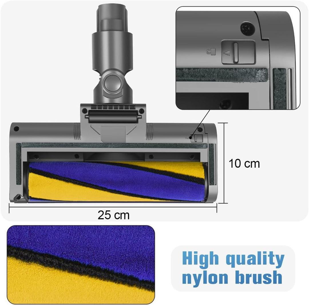 DrRobor Softwalze Bodendüse für Dyson V10 V11 V15 V7 V8, Elektrischer Soft Roller Bürste Aufsatz mit