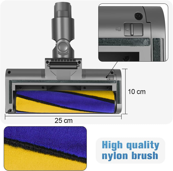 DrRobor Softwalze Bodendüse für Dyson V10 V11 V15 V7 V8, Elektrischer Soft Roller Bürste Aufsatz mit