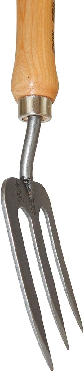 SHW-FIRE Handgeschmiedete Handgabel mit Eschenholzgriff - Ideal für wurzelschonende An- und Umpflanz