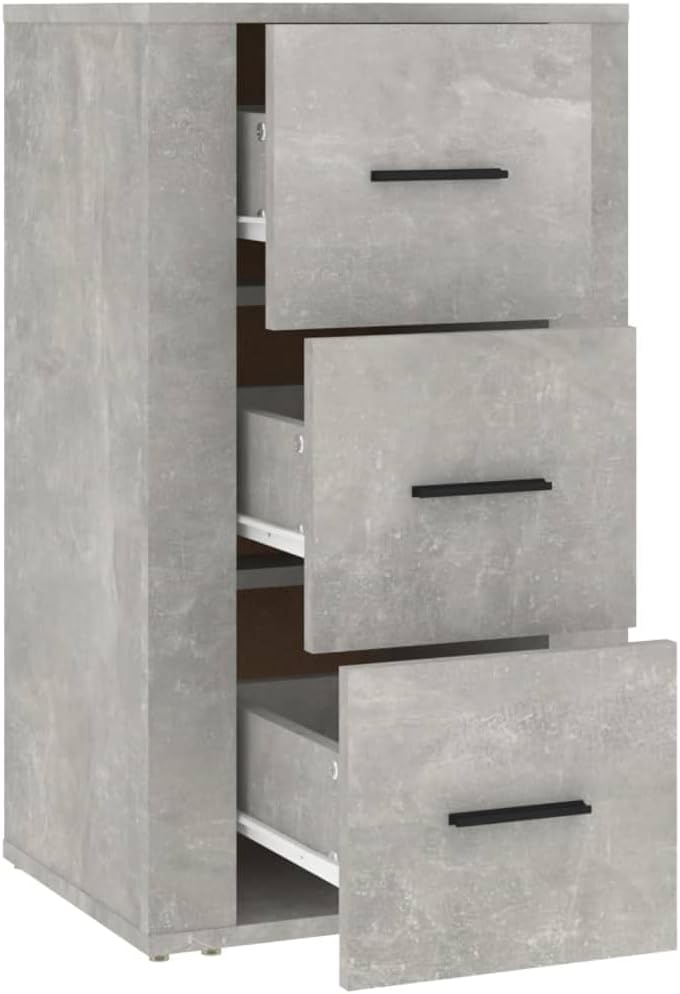 FIRBNUS BĂźcherschranks 40x33x70 cm Seitenschrank mit 3 Schubladen Beistellschrank Schubladenschrank