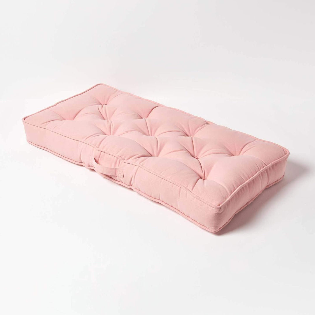 Homescapes Langes Sitzkissen rosa 100x48 cm, Dicke Sofa-Auflage gepolstert, Sitzauflage Sofa mit Bau