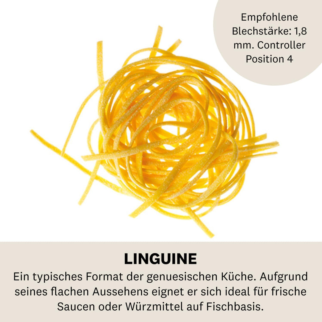 Marcato Zubehörteil für Atlas 150, Stahl, Silber, Linguine-23x20x16cm, Linguine