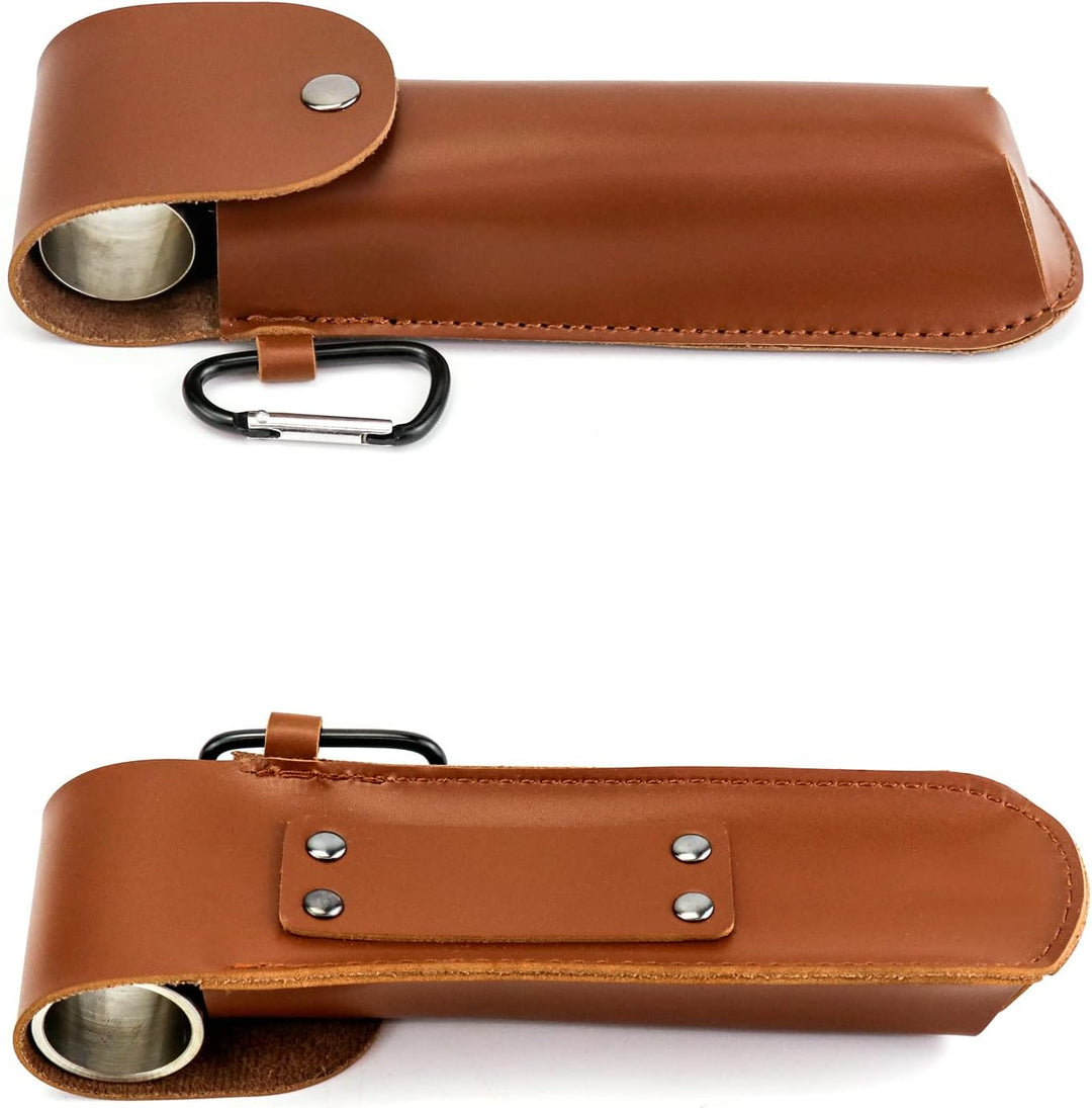 QWORK Handbohrmaschine, Holzbearbeitung Handbohrer manuelle Überlebensbohrer, mit Holster,für Campin
