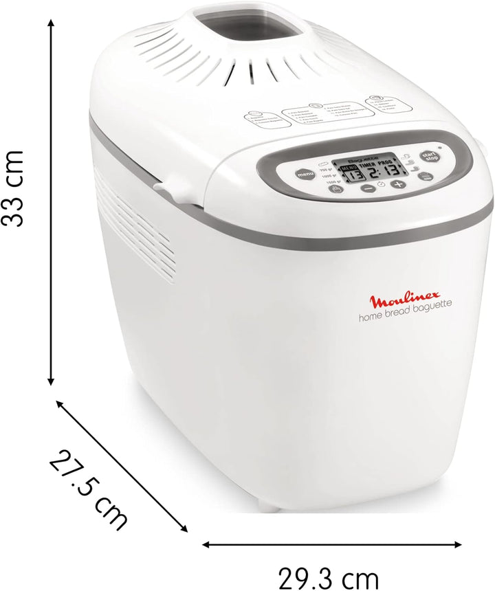 Moulinex OW6101 Home Bread Baguette Brotbackautomat | für bis zu 1,5 kg Brot | 16 Programme | hausge