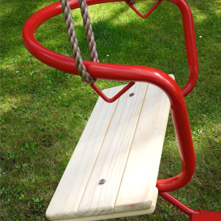 Loggyland Doppelschaukel Schiffsschaukel Schaukel für 2 Kinder (rot), Rot