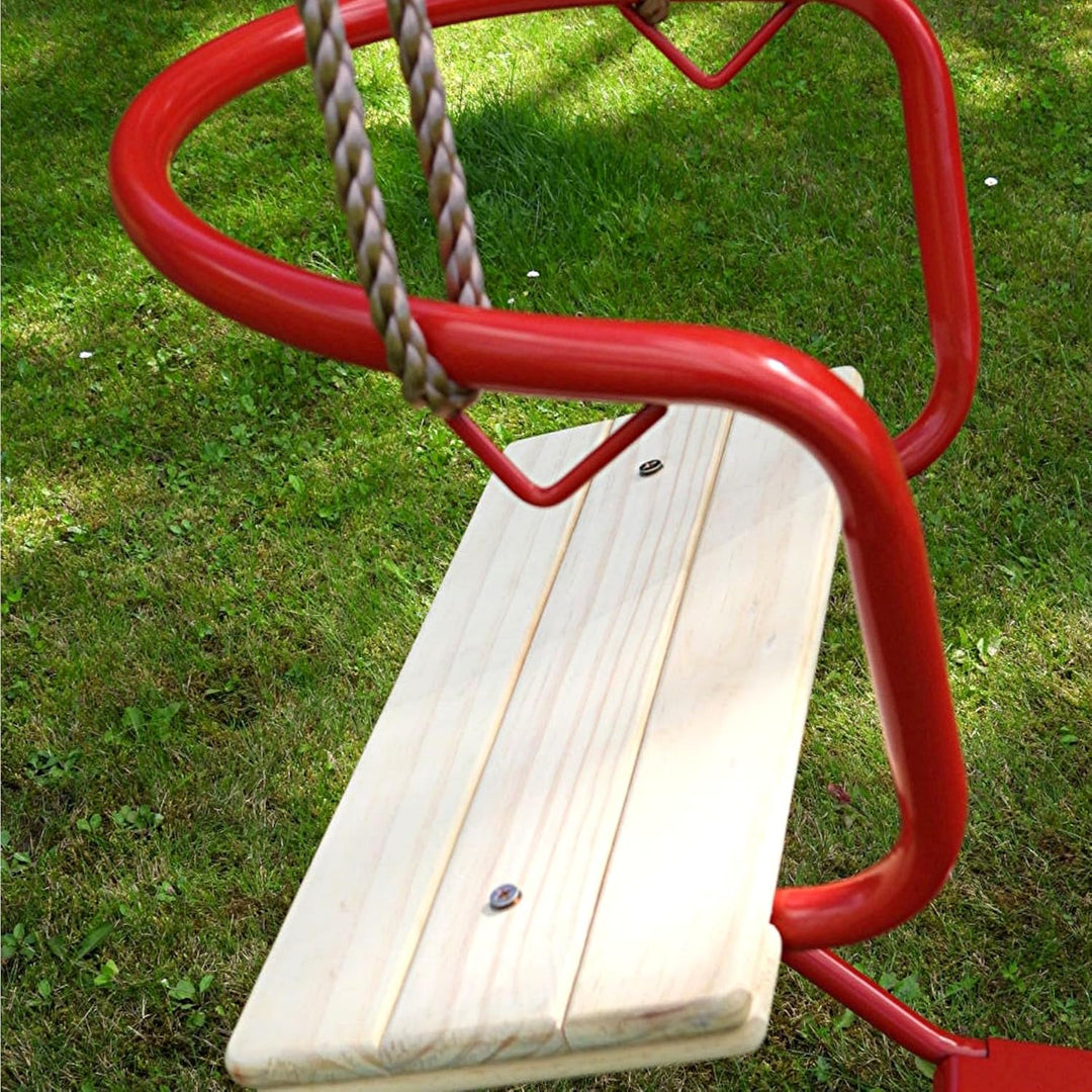 Loggyland Doppelschaukel Schiffsschaukel Schaukel für 2 Kinder (rot), Rot