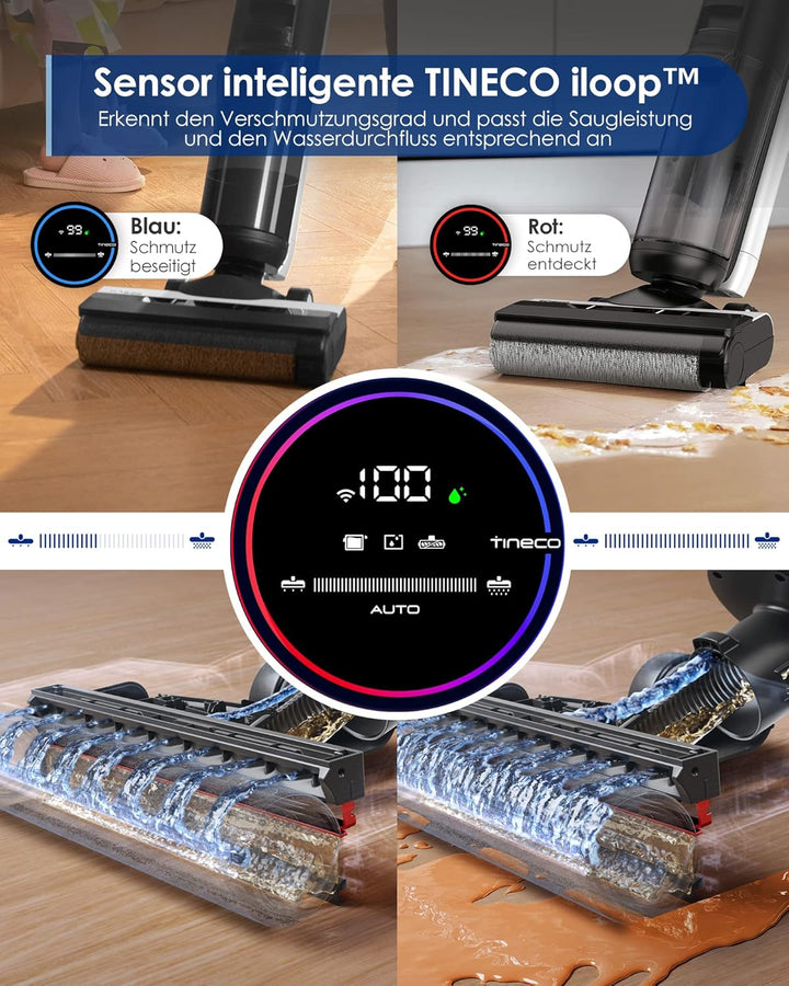 Tineco Floor One S5 Smart Nass-Trocken-Sauger mit iLoop Technologie, All-in-One-Nass Trockensauger K