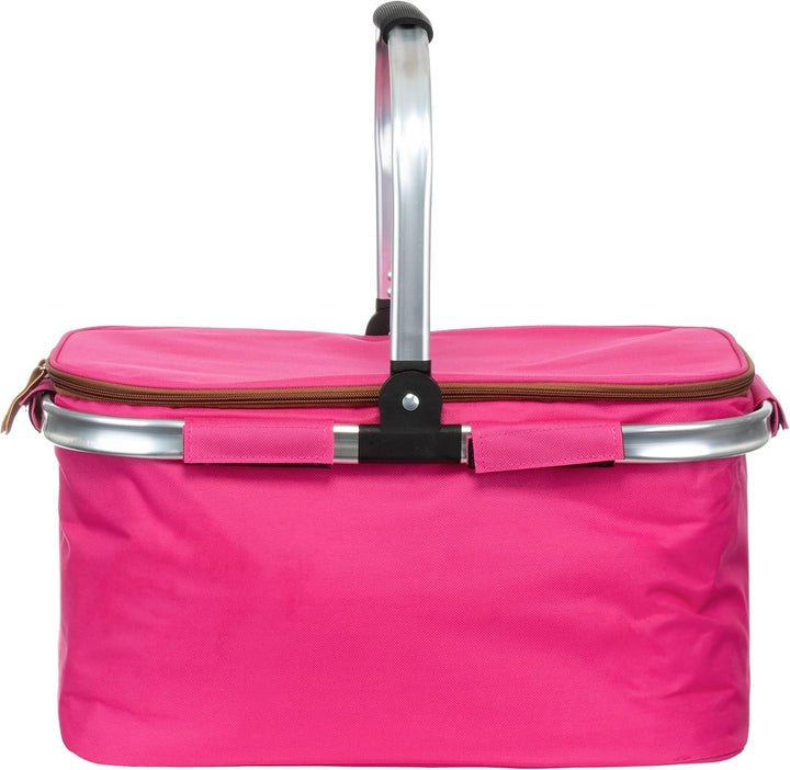 Brandsseller Einkaufskorb 26 Liter Faltbarer Kühlkorb mit Deckel Einkaufstasche Picknickkorb mit Rei