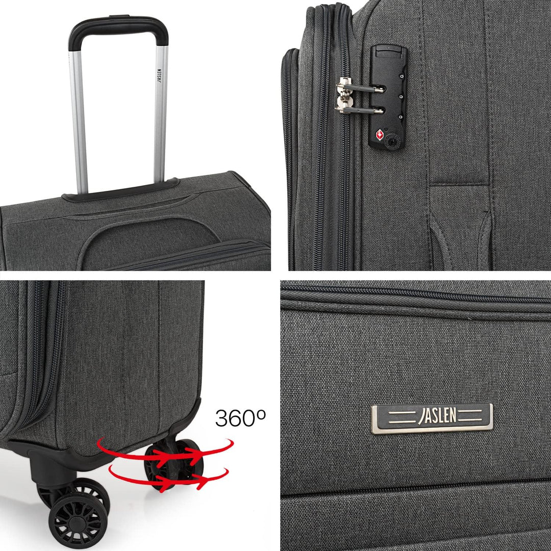 JASLEN - Koffer Klein Handgepäck - Handgepäck Koffer 4 Rollen - Koffer Handgepäck 55x40x20 Leicht un