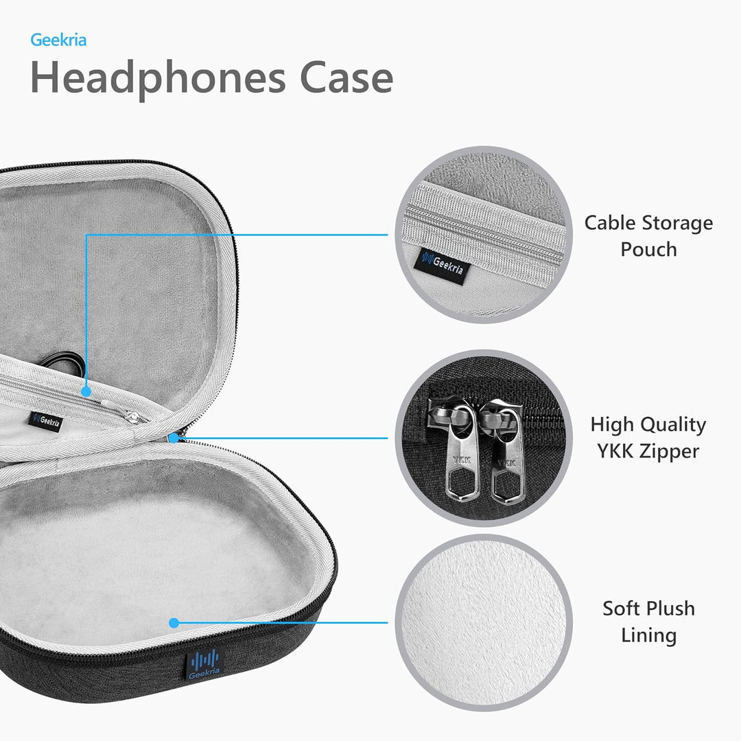 Geekria UltraShell Kopfhörer Tasche Kompatibel mit Bose QuietComfort 45 II, QC 35 II Gaming Headset,