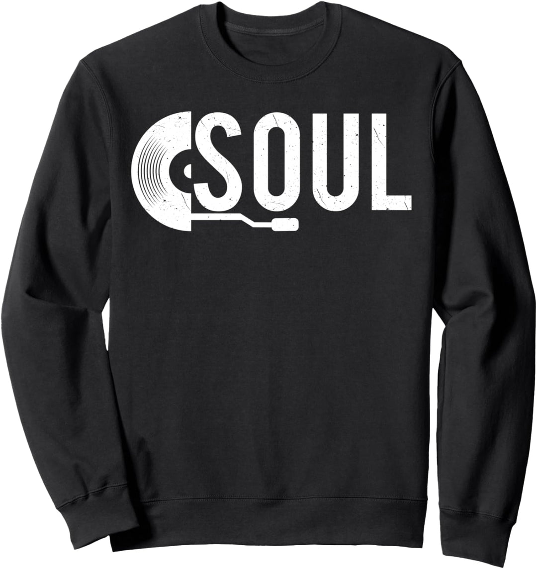 Soul Record Jazz Funk Plattenspieler Vinyl Musik Saxophon Piano Sweatshirt