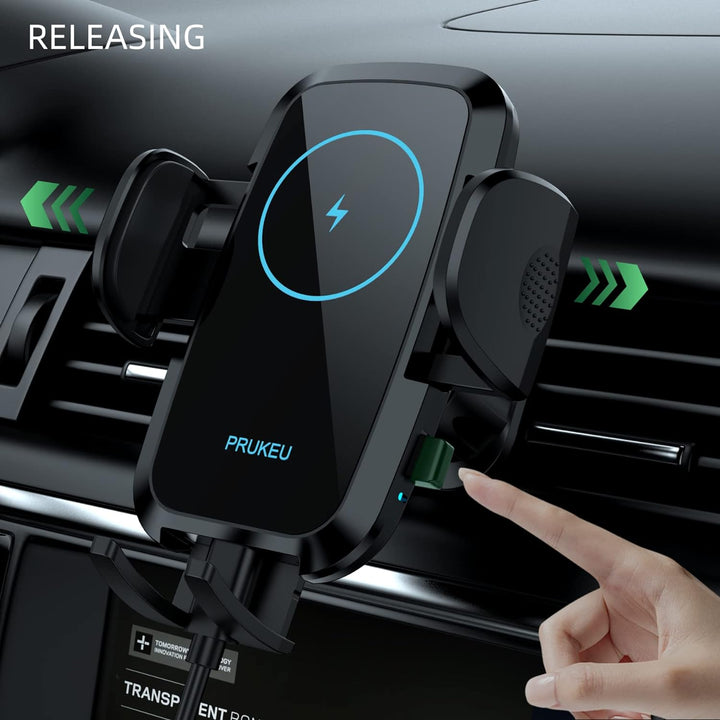 Handyhalterung Auto mit Ladefunktion 15W Qi Ladestation Auto Wireless Charger KFZ Halterung für iPho