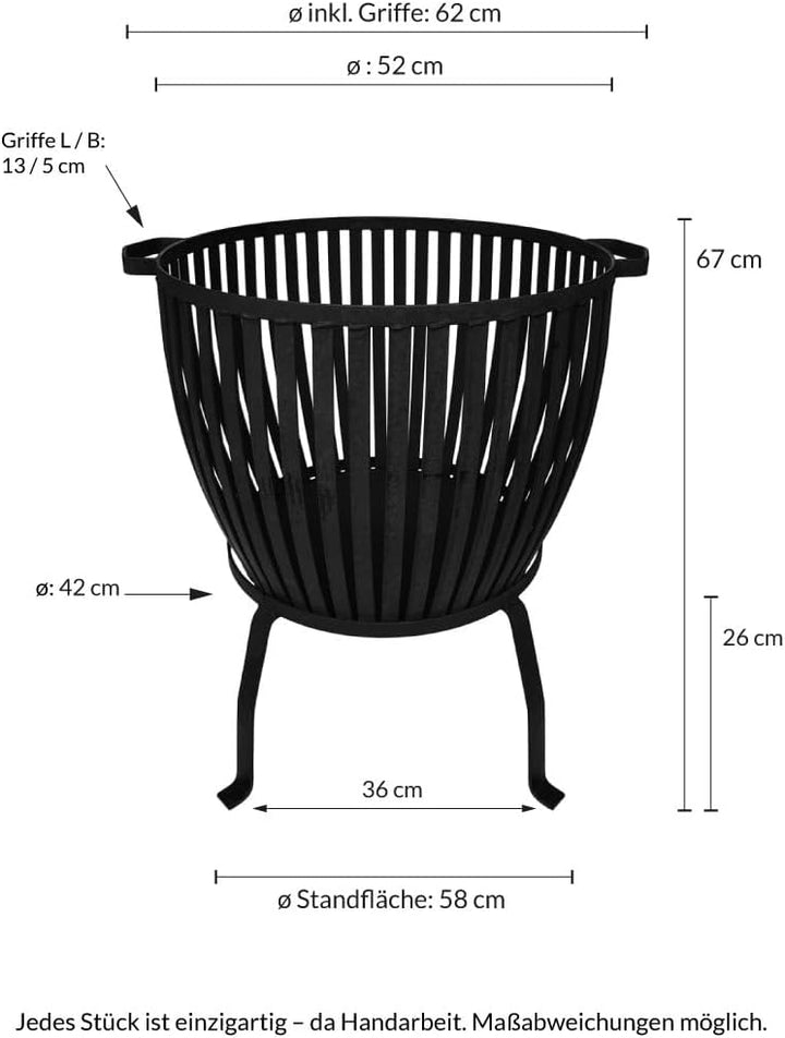 KUHEIGA RIESEN Feuerkorb Globus Sehr stabil, SCHWER Feuerschale