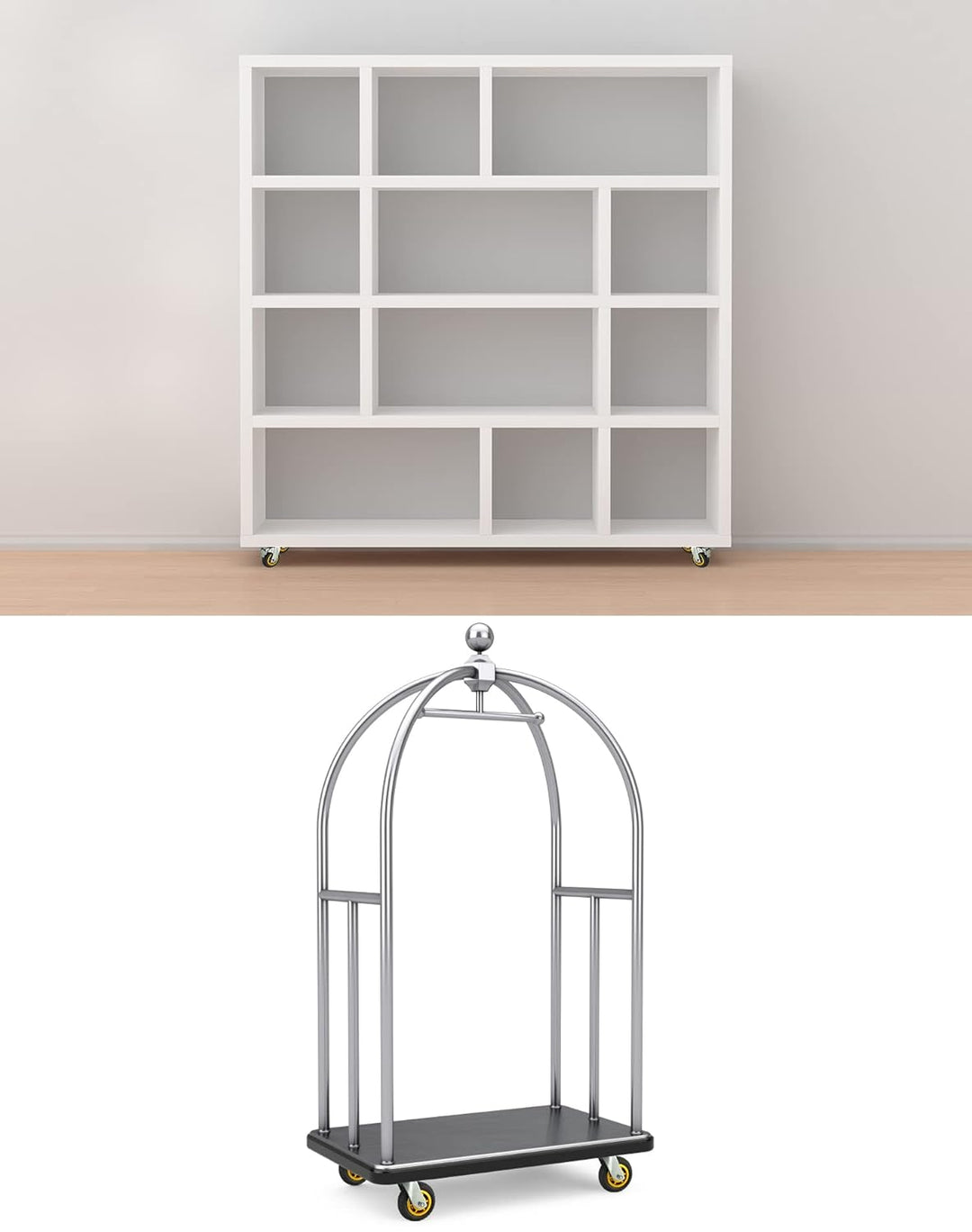 QWORK 4 Stück 150mm schwerlastrollen - bis 250 kg pro rolle - stossdämpfung lenkrollen für möbeltran