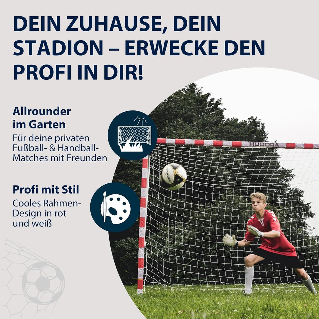 HUDORA Fussball-Tor Allround 300 - Fussballtor Garten - 76906