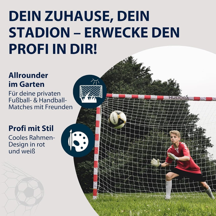 HUDORA Fussball-Tor Allround 300 - Fussballtor Garten - 76906