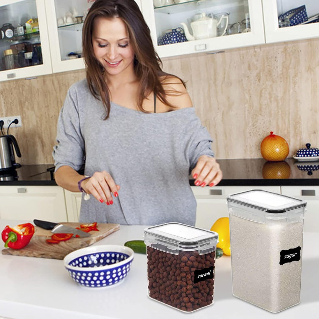 Queta 15 Stück Vorratsdosen Set Küche Aufbewahrungsbox Organizer Luftdicht Aufbewahrungsdosen Kunsts
