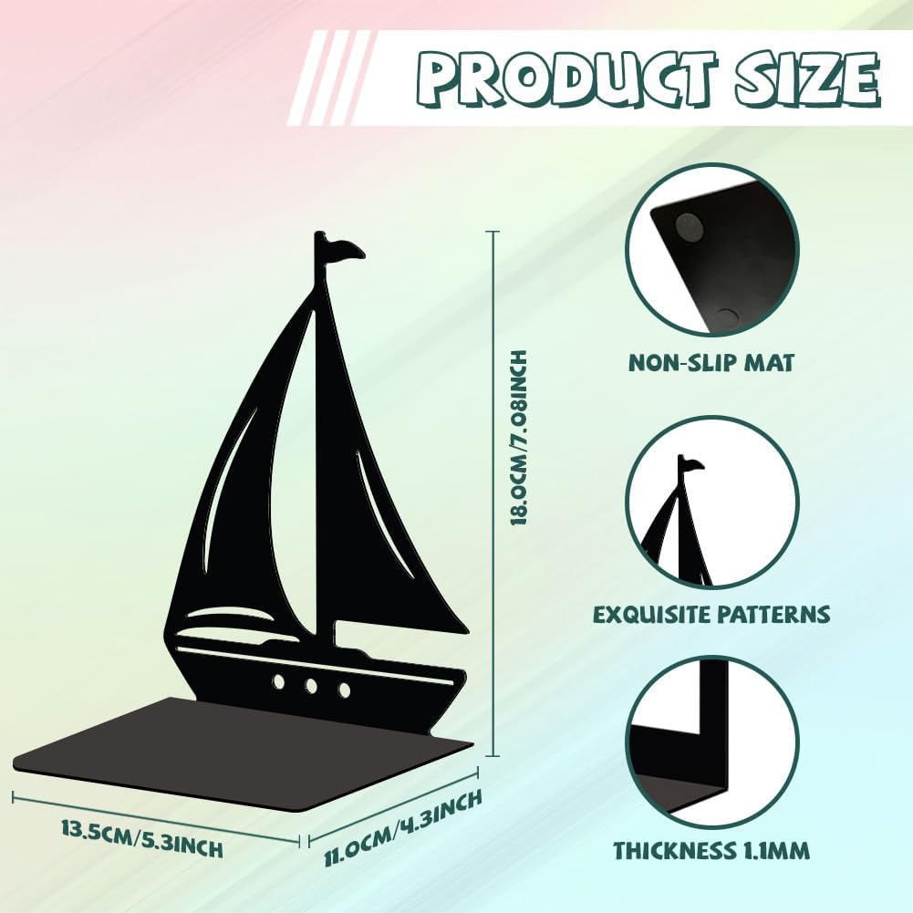 Peacoblue BuchstüTzen-Halter Aus Metall füR Dekorative Regale, 13.5 X 11 X 18 cm, Modern, Kreativ Ro