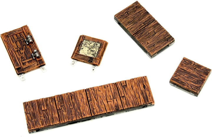 Warlock Fliesen Erweiterungsset Town & Village Straight Walls, 2,5 cm