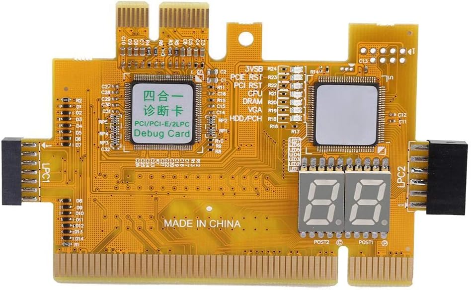 ASHATA Desktop-Debugkarte 4-in-1-Diagnosekarte Computer-Motherboard-Erkennungszubehör, Diagnosekarte