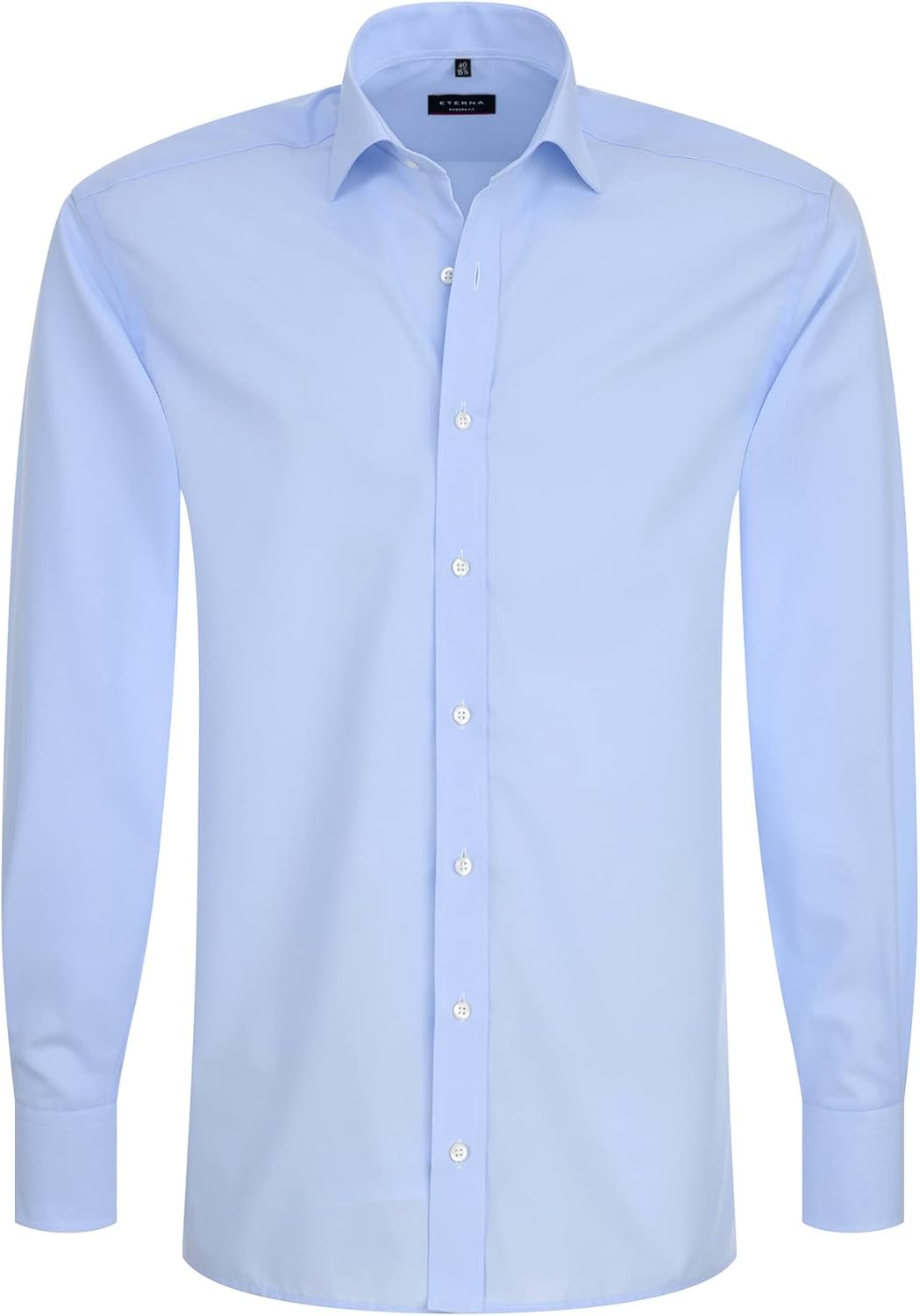 eterna Herren unifarbenes Popeline-Hemd MODERN FIT 45 Hellblau, 45 Hellblau