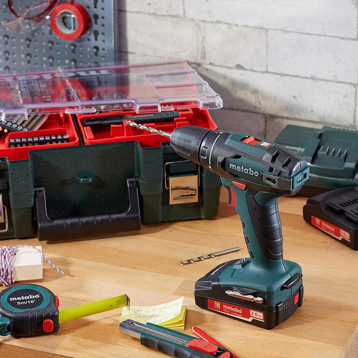 Metabo Akku-Bohrschrauber BS 18 Set (602207880) 18V 2x Li-Ion; Ladegerät SC 30; Kunststoffkoffer; Mo