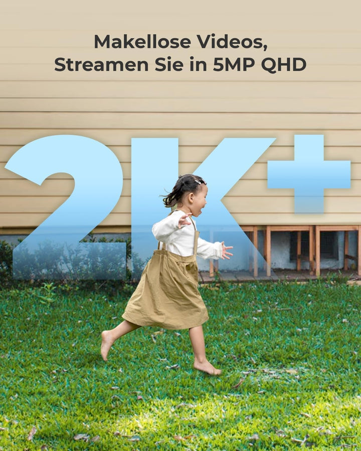 Reolink 5MP Solar Überwachungskamera Aussen Akku mit Spotlights, 2,4/5GHz WiFi, Kabellose WLAN Kamer