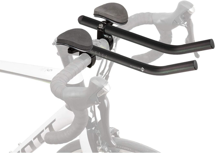 M-Wave AERO H Triathlon Aufsatz, aus leichtem Aluminium, gepolstert, für Lenker Ø 31,8 mm (bzw. 25,4