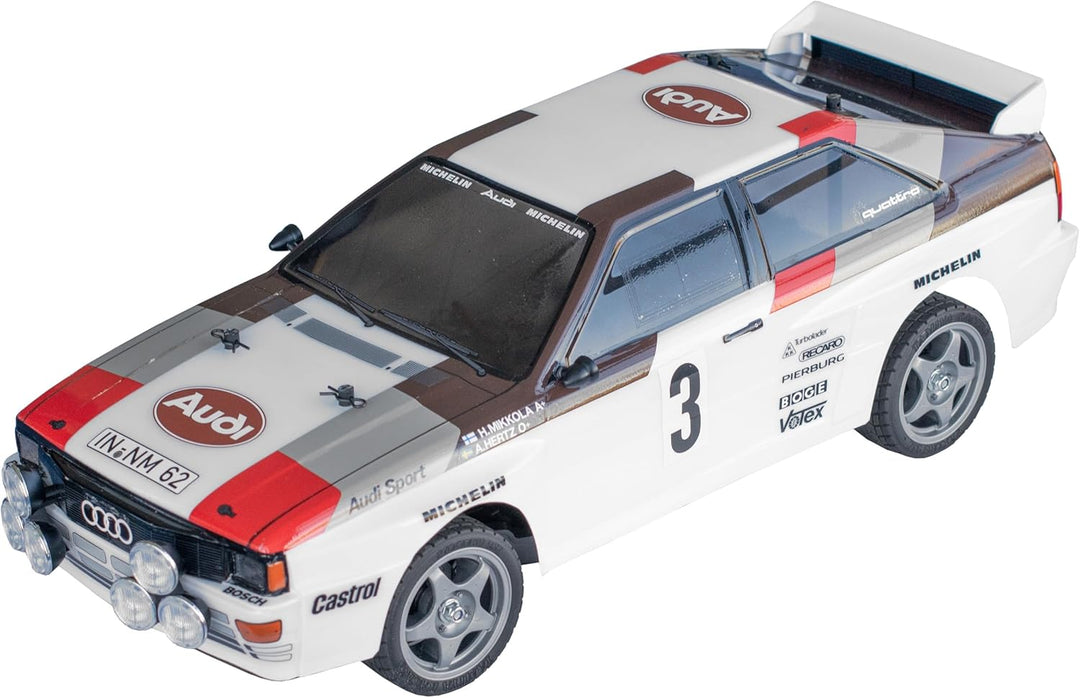 TAMIYA TAM58667 58667 Audi 300058667-1:10 RC Quattro Rally A2 (TT-02), ferngesteuertes Auto/Fahrzeug