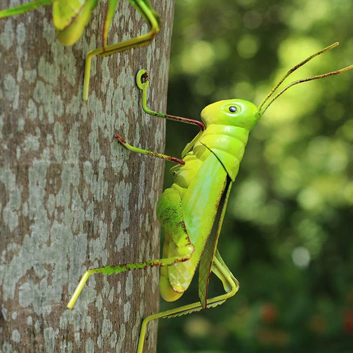 Grashüpfer Heuschrecke Figur Gartenfiguren Dekofigur: 2 Stücke Eisen Insekten Metall Gartendeko Tier