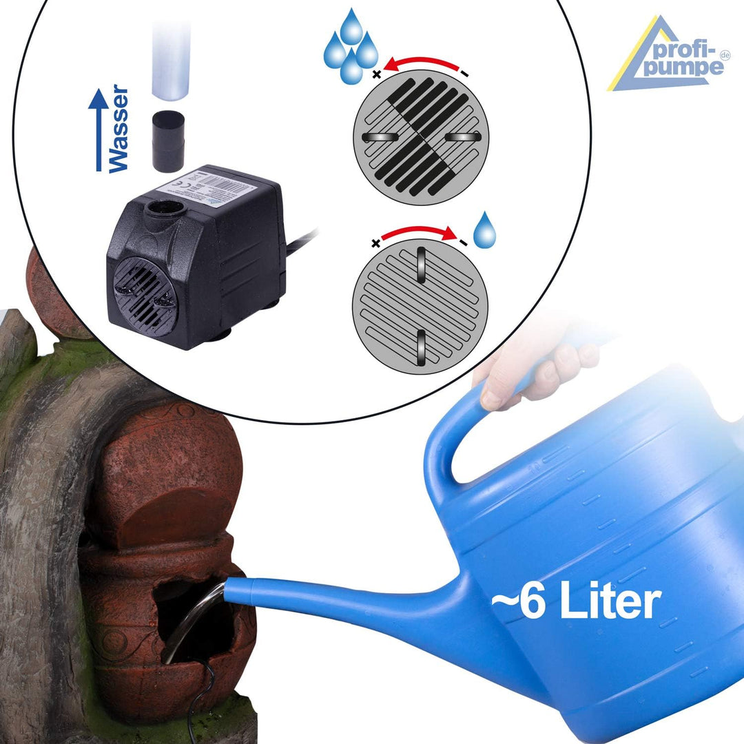 Gartenbrunnen Brunnen Zierbrunnen Zimmerbrunnen Springbrunnen Brunnen mit LED-Licht 230V Wasserfall