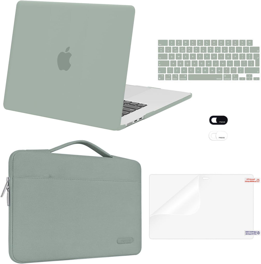 MOSISO Kompatibel mit MacBook Air 15 Zoll Hülle 2025 2024 2023 M4 M3 M2 A3241 A3114 A2941, Kunststof