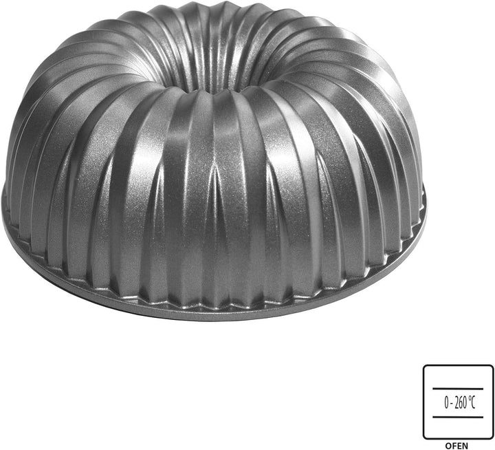 STONELINE® Gugelhupf Backform, 24,5 cm, Aluguss, Antihaftbeschichtung mit echten Steinpartikeln, Kuc