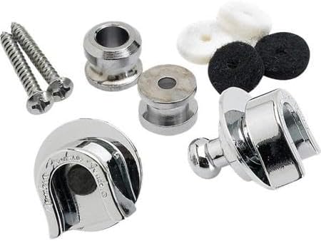 Fender Straplock Kit Chrom Strap Lock Buttons Single, Chrom Strap Lock Buttons Single