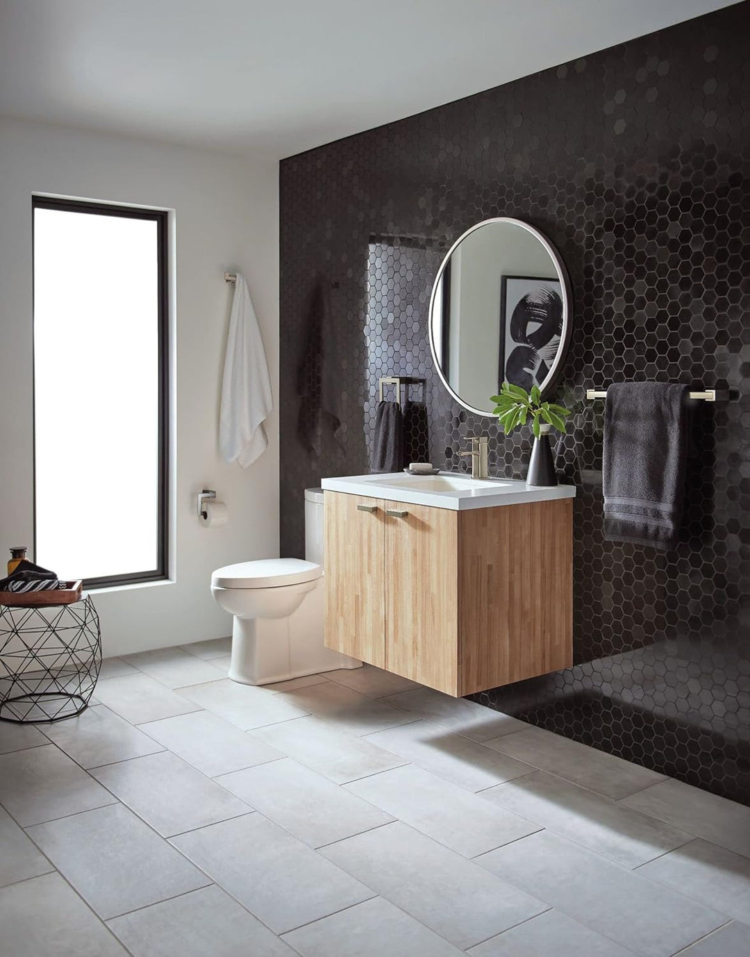 Moen bp3703bn kyvos Double Bademantel Haken BN, klein, nickel gebürstet