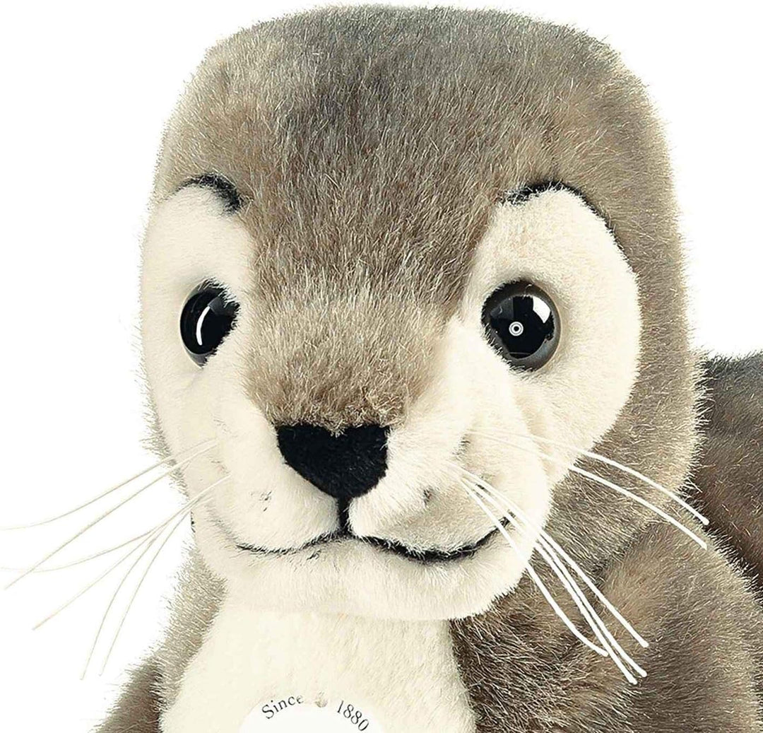 Steiff Robby Seehund - 30 cm - Kuscheltier für Kinder - kuschelig & waschbar - grau/weiss (063114)