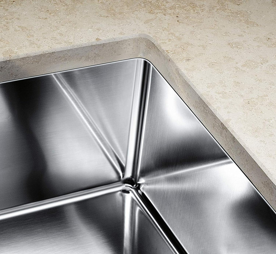 BLANCO CLARON 340/180-U | Edelstahl | Einbauart: Unterbau | Hauptbecken links | ohne Ablauffernbedie