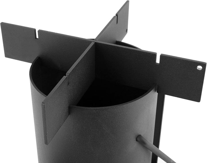 BBQ-Toro Raketenofen Rakete #6, Rocket Stove aus 1,5-mm-dickem Stahl für Dutch Oven, Grillpfannen un