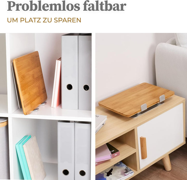 HENNEZ Laptop Ständer Holz höhenverstelbar- Laptop Stand - Notebook Ständer/Macbook Ständer - Laptop